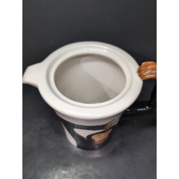 Pier 1 Imports Hand Painted Monkey 3D Chimpanzee Coffee Tea Pot W/lid One Euc - Picture 6 of 10